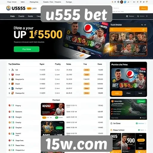 Interface e usabilidade do site u555 bet